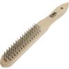 Coral 73390 Essentials - Spazzola per graffi a 4 file con manico in legno FSC per la pulizia di ruggine e sporco e rimozione della vernice