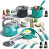 QWZ Accessori per giocattoli da cucina per bambini Toddler Pretend Cooking Playset con pentole da gioco pentole utensili pentole giocattoli gioca cibo per bambini