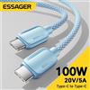 Essager Cavo da USB C a tipo C 5A PD 100W Cavo dati per caricabatterie di ricarica rapida per MacBook Pro Samsung Xiaomi Huawei Cavo di ricarica 3M