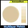 NONE Blocco PMMA multistrato dentale 98*10-25MM Sistema aperto per CAD/CAM Laboratorio odontoiatrico Resina dentale Dentista Protesi Materiale