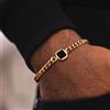 VNOX Bracciale da uomo alla moda, cinturino a catena cubana in acciaio inossidabile, regalo di gioielli per il marito BBF figlio
