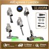 LAMZIEN V12PRO Aspirapolvere senza fili, 32000PA/40 minuti di autonomia, filtrazione HEPA efficiente, con faro a LED verde, spazzola anti-groviglio a forma di V per pavimenti duri, tappeti e peli di