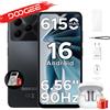 DOOGEE Note 56 VIP Edition, ultimo smartphone Android 16, display da 6,56 pollici, batteria da 6150 mAh, 24 GB di RAM (3+21), 64 GB di ROM, telefono cellulare.