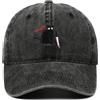 MONYRA Berretto da baseball, gatto nero con coltello ricamato, 100% cotone, unisex, regolabile, nero