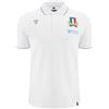 Macron Polo in Cotone Adulto Athleisure Italia Rugby, bianco, XL