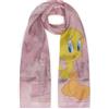 Braccialini Foulard Lt Foulard in poliestere effetto seta con romantica stampa dedicata a Parigi. In un delicato sfondo rosa pastello decorato da cuori, spicca la Torre Eiffel e un tenero Tweety
