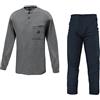 Navigare Pigiama Homewear Uomo Cotone Interlock Serafino Art.14258 (Grigio Melange Art.14258-52 / XL)