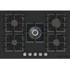 Bosch PRONTA CONSEGNA - SPEDIZIONE IMMEDIATA Bosch Serie 6 PPQ7AAI40 Piano cottura da Incasso 75 cm 5 Fuochi gas Vetro temperato Nero Opaco Black Matt FlameSelect griglie in ghisa