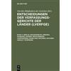 Entscheidungen der Verfassungsgerichte der Länder (LVerfGE), (Copertina rigida)