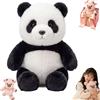 ZVD Peluche Che Corre, Peluche Mucc, Animale di Peluche per Uomini, Forma di Pecora, Decorazione per La Casa, Animale di Pe Luche per Uomini, Bambini e Ragazzi (Panda - Nero/Grigio)