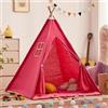 FSMYYXGS Tende Indiana Teepee, Teepee Play Tent, Durable Polyester Fabric for Indoor Outdoor PlayroomLavabile per Interno/Esterno, Birthday Gift for Boys Girls (E, 1.35CM)