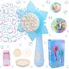 JOKILY Macchina per bolle di sapone per bambini, macchina automatica a bolle con liquido per bolle di sapone, bacchetta per bolle di sapone, per interni ed esterni, compleanno, festa, matrimonio, giocattolo