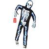 Morph Costume Scheletro Bambino, Costume Halloween Blu | Tuta, Cappuccio & Guanti, Stampa Ossa Blu Elettrico, Da Infilare, Perfetto per Halloween, Ideale per il Gioco di Ruolo