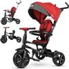 Qplay Triciclo Evolutivo Rito Star Rosso | Design moderno con ruote in gomma, pieghevole veloce e massimo comfort - adatto da 10 mesi