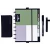 MODUBOOQ Organizer, Sage - Modular Riutilizzabile Smart Notebook A5 - Notebook con Tabs & Discbound System - 40 pagine modulari con tecnologia duratech3 - Lavabile e scrive come carta