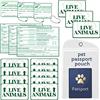 Geyee 20 adesivi con animali vivi, etichetta per passaporto per compagnia | Accessori per cuccia per cani, kit da viaggio per mammiferi per casse di carico, segni di frecce fragili, imballaggio sicuro