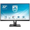 PHILIPS MONITOR 21,5 LED IPS FHD 16:9 4MS 250 CD/M VGA/DVI/DP/HDMI MULTIMEDIALE