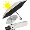 iX-brella Mini ombrello solare con accensione automatica con protezione UV e calore, Stone-black - Protezione dai raggi UV e dal calore, 92 cm, Ombrello tascabile automatico