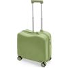 Charocean Valigetta per bambino da seduto in alto, per bambino, con asta di trazione e password, da 3 a 6 anni, 37 l, verde oliva, 45.5 x 23 x 43.5 cm