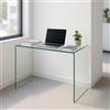 Dmora Consolle AlhamadeMu 100x33x75h cm Trasparente Ripiani, Vani