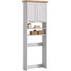 xonox.home - Conversione lavabo Verona 68 x 187 x 26 cm in sibiu larice e rovere Artisan - sovrastruttura con 2 ante e 2 scomparti aperti, uso intelligente dello spazio sopra il bacino, stabile e