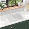 Vidaxl Lavello da Cucina in Granito Vasca Singola Bianco