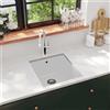 Vidaxl Lavello da Cucina in Granito Vasca Singola Bianco
