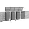 Vidaxl Copribidone per Spazzatura Singolo 69x77,5x112,5cm Acciaio Inox