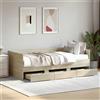 Vidaxl Divano Letto con Cassetti senza Materasso 75x190 cm