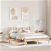 Vidaxl Letto Libreria senza Materasso 140x190 cm in Legno di Pino