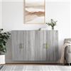 Vidaxl Mobili a Parete 2 pz Grigio Sonoma 69,5x34x90 cm