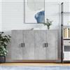 Vidaxl Mobili a Parete 2 pz Grigio Cemento 69,5x34x90 cm