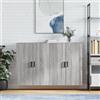 Vidaxl Mobili a Parete 2 pz Grigio Sonoma 69,5x34x90 cm