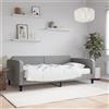 Vidaxl Divano Letto con Materasso Grigio Chiaro 100x200 cm in Tessuto