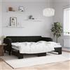 Vidaxl Divano Letto con Letto Estraibile Nero 80x200 cm in Velluto