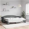 Vidaxl Divano Letto con Letto Estraibile Grigio Scuro 80x200 Tessuto