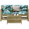 Vidaxl Set Divani da Giardino 3pz con Cuscini Legno Impregnato di Pino