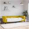 Vidaxl Letto da Giorno Giallo 90x200 cm in Velluto