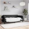 Vidaxl Letto da Giorno Nero 90x190 cm in Tessuto