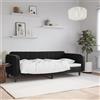 Vidaxl Letto da Giorno Nero 90x200 cm in Velluto