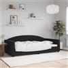 Vidaxl Letto da Giorno Nero 100x200 cm in Velluto