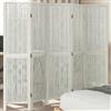 Vidaxl Divisorio Ambienti 5Pannelli Bianco Legno Massello di Paulownia