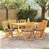 Vidaxl Sedia pieghevole con cuscino 6 pcs Grigio 49 x 57.5 x 92cm