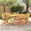 Vidaxl Sedia pieghevole con cuscino 6 pcs Grigio 49 x 57.5 x 92cm
