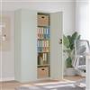 Vidaxl Armadio Classificatore Grigio Chiaro 90x40x180 cm in Acciaio