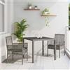 Vidaxl Set da Pranzo per Giardino 3 pcs Grigio polyrattan