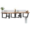 Vidaxl Ripiano a Parete per Lavabo in Acciaio e Massello di Acacia