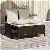 Vidaxl Set Divano da Giardino 4 pz con Cuscini Marrone in Polyrattan