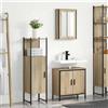 Vidaxl Set di mobili per il bagno 3 pcs Marrone Legno multistrato