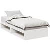 Vidaxl Dormeuse senza Materasso Bianca 90x190 cm Legno Massello Pino